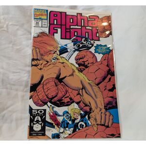 Alpha Flight #94 (1991, Marvel) Fantastic Four  Captain America 50 Years Logo